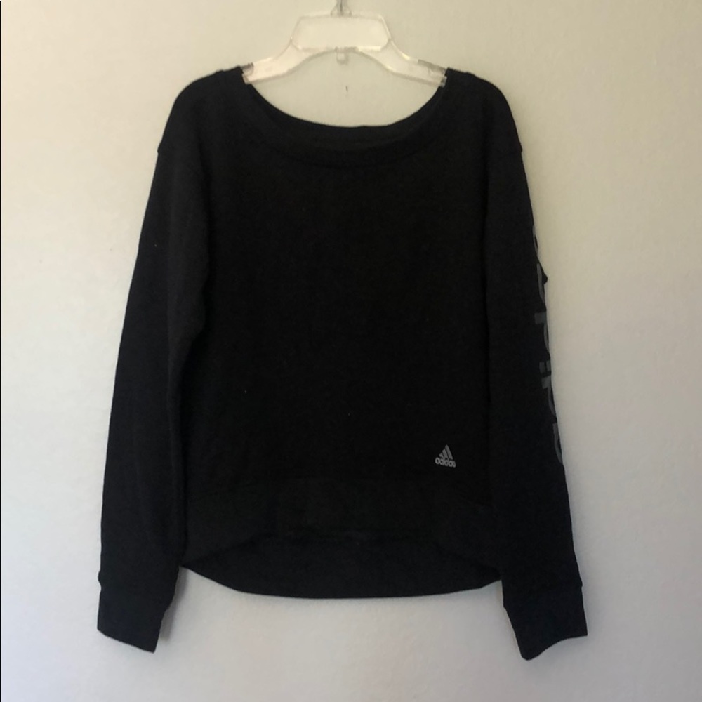 ADIDAS BLACK WIDE NECK SWEATER XS WOMANS